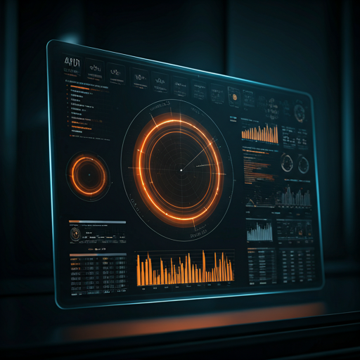 Early warning dashboard with orange radar and clinical data